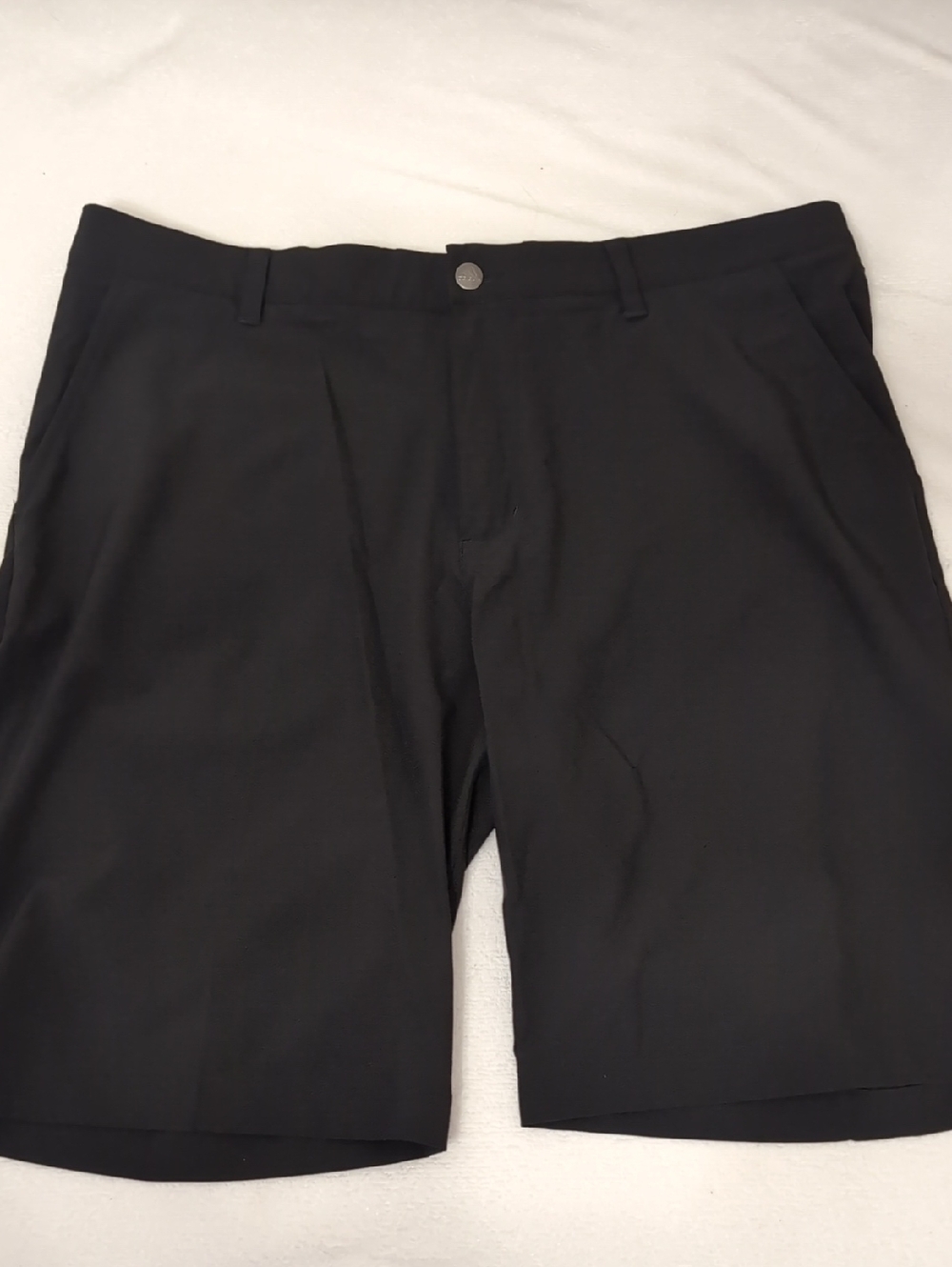 adidas Black Flat-Front Men's Shorts